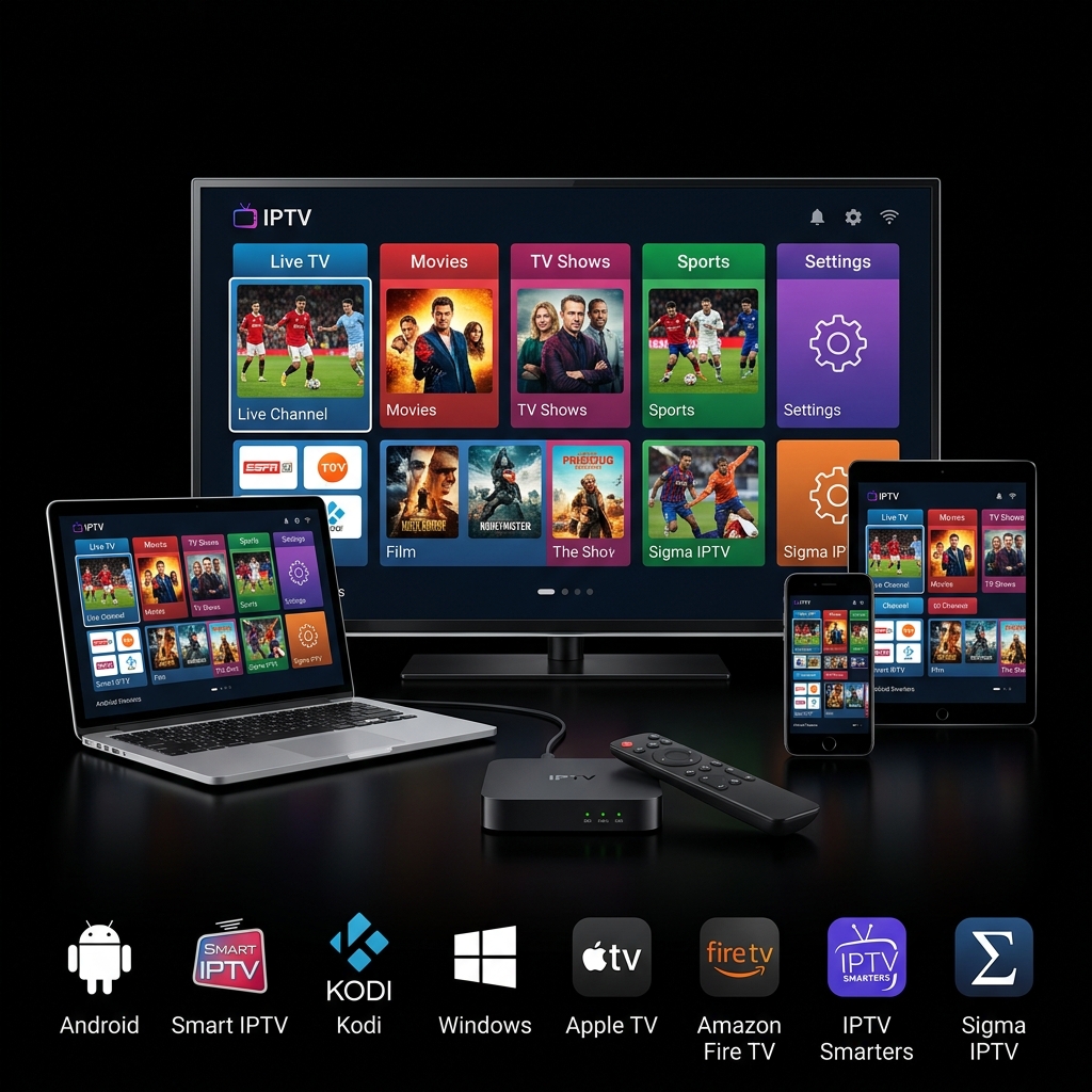 IPTV compatible with all devices - Smart TV, Android, iOS, Windows, Amazon Fire TV